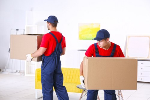 Removal team preparing safely for a move