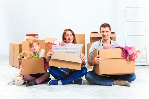 Packing materials and organized boxes for Brompton removals