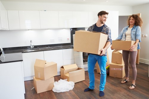 Careful packing and labelling for a Brompton house move