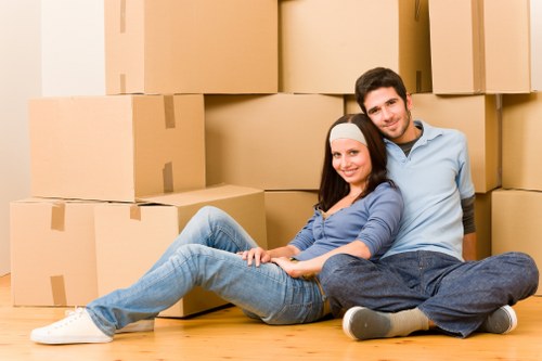Local Brompton furniture removals team preparing items for delivery