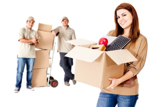 Commercial relocation service preparing office equipment in Brompton