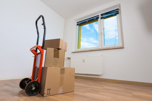 Packing and preparing belongings for a Brompton moving truck