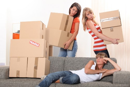 Professional man and van helping with a small home relocation in Brompton
